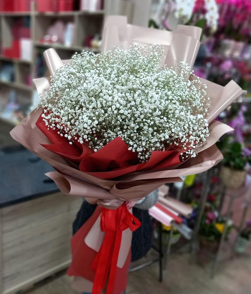 Букет Белые хлопья в Новой Ляле Букет цветов из: Гипсофила в Новой Ляле