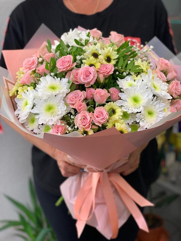 Букет цветов из: Розы и Хризантемы в Новой Ляле