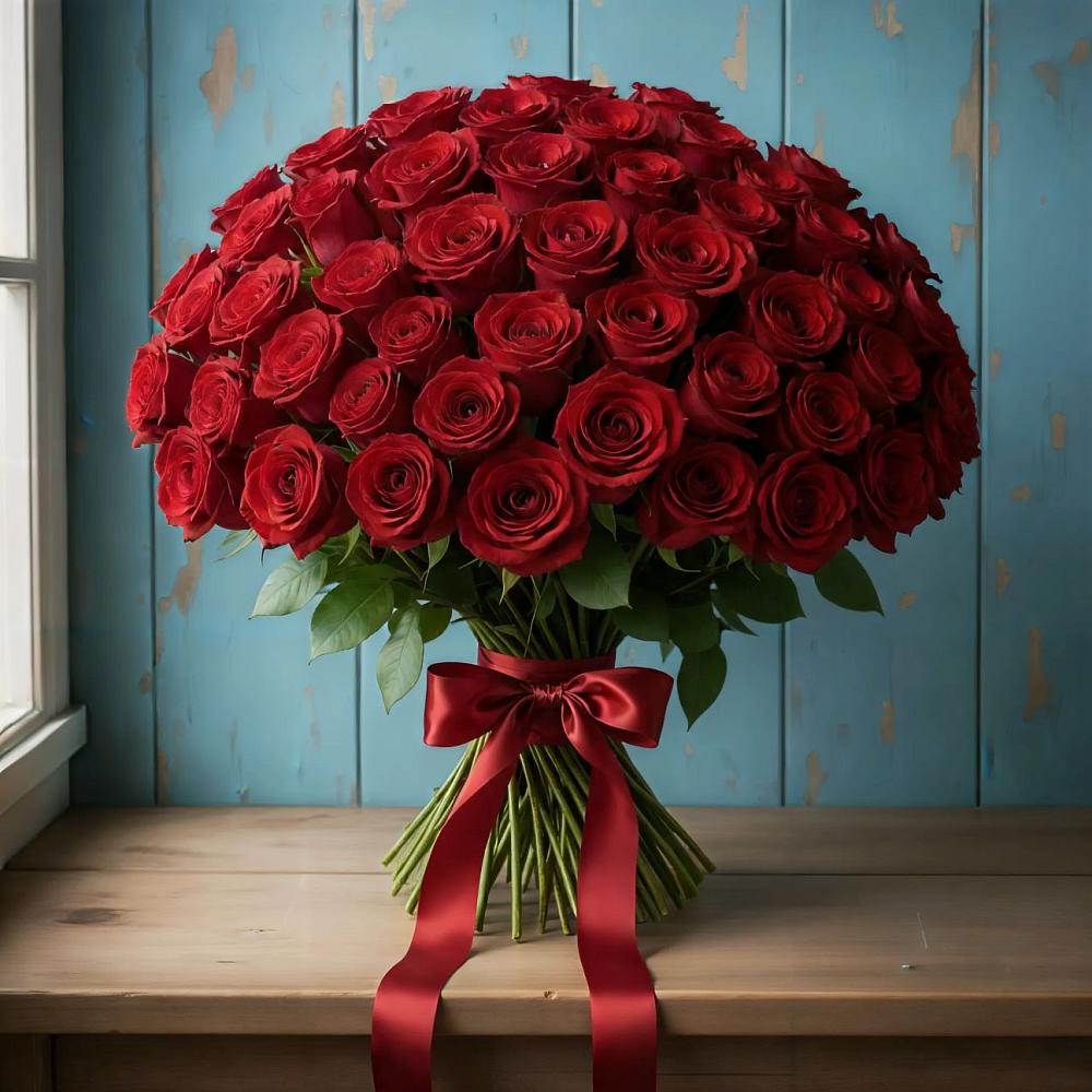 Букет Красные розы Блэк Меджик в Новой Ляле