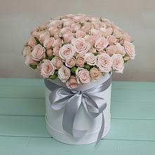 Цветочная композиция из Розы в шляпной коробке в Новой Ляле