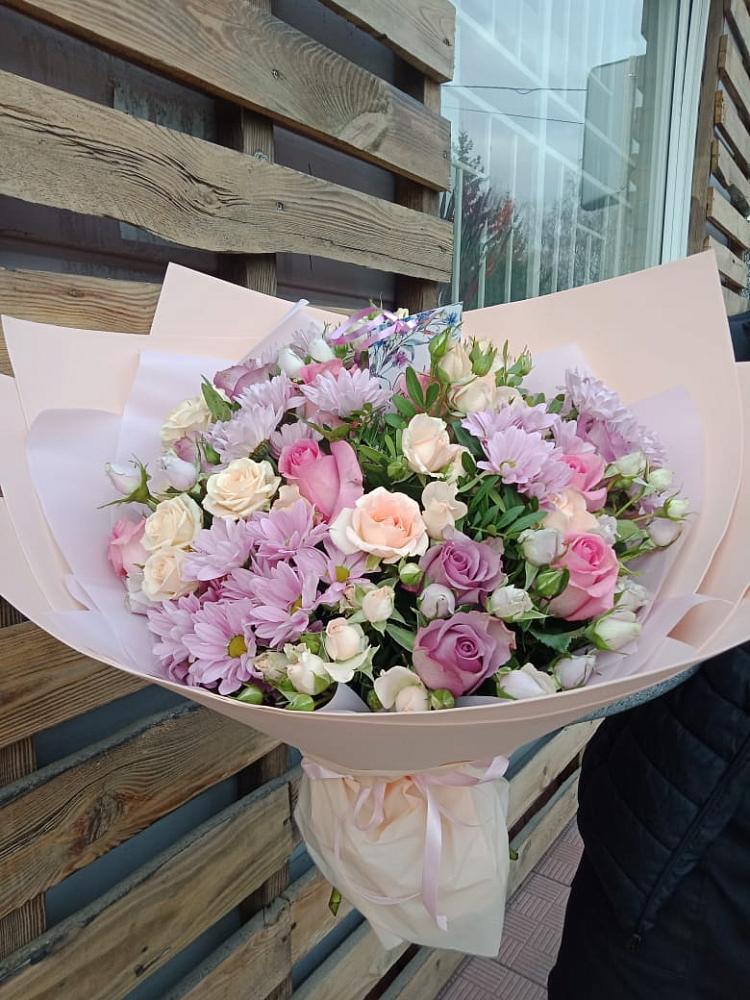 Букет цветов из: Розы и Хризантемы в Новой Ляле