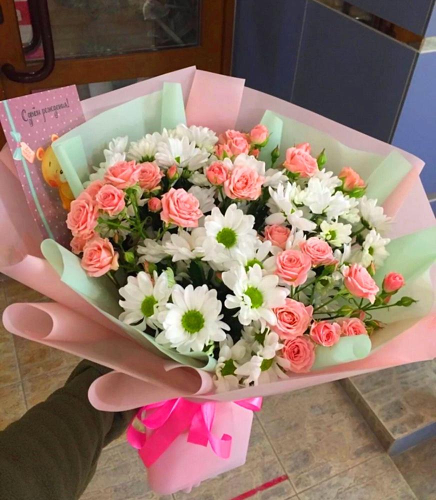 Букет цветов из: Розы и Хризантемы в Новой Ляле