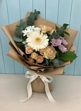 Букет цветов из:  Герберы и Хризантемы #REPLACE_PRED# Новой Ляле