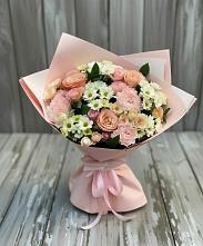 Букет цветов из:  Гвоздики, Розы и Хризантемы в Новой Ляле