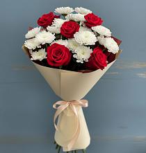 Букет цветов из:  Розы и Хризантемы #REPLACE_PRED# Новой Ляле