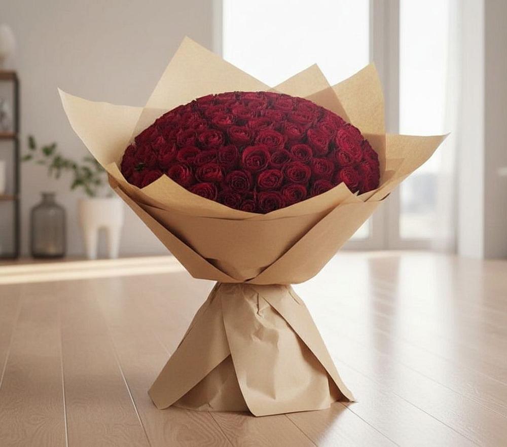 Букет 101 Красная роза в Новой Ляле
