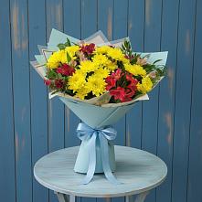 Букет цветов из:  Альстромерии и Хризантемы в Новой Ляле