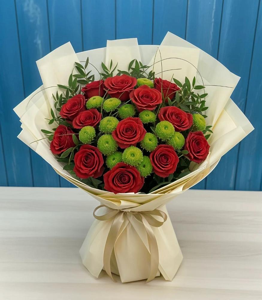 Букет цветов из: Розы и Хризантемы в Новой Ляле