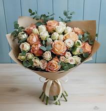 Букет цветов из:  Альстромерии и Розы #REPLACE_PRED# Новой Ляле